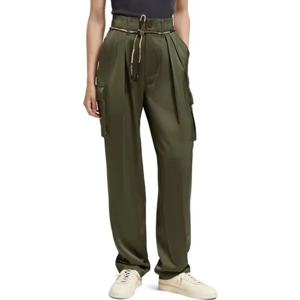 Scotch & Soda Olive Green Cargo Trousers